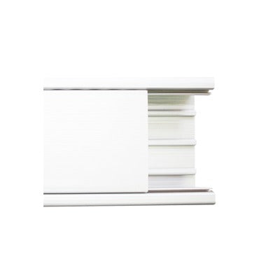 TEK-100|Canaleta con tapa en color blanco de PVC auto extinguible 100 x 52 x 2500mm (5501-01250)