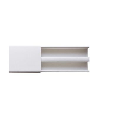 PT-48|Canaleta blanca dos v?¡as, de PVC auto extinguible,  48 x 16 x tramo 2.5m (6101-01250)