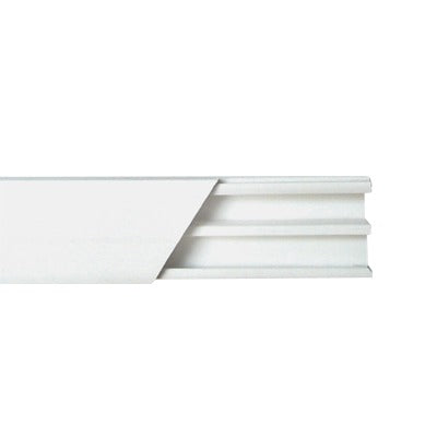 TMK-1020-CD|Canaleta blanca de PVC auto extinguible, con divisi??n, 20 x 10 mm, tramo de 2.5m (5101-01250)