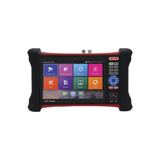 TPTURBO4K|Probador de Vídeo Android con Pantalla LCD de 7" para IP ONVIF / HD-TVI 8MP (TurboHD) / Análogo, ONVIF, Wi-Fi, Scanner IP, WiFi, entrada HDMI