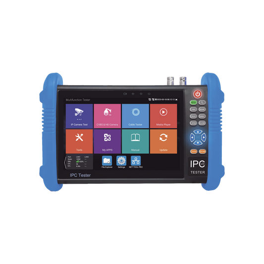 TPTURBO8K|Probador de V?¡deo Android con Pantalla LCD de 7" para IP ONVIF / HD-TVI (8MP), HD-CVI (8MP) y AHD (5MP) / Wi-Fi, Scanner IP, WiFi, entrada HDMI
