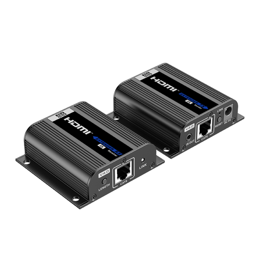 TT372EDID4K|Kit Extensor HDMI | Hasta 70m 1080p | 40m 4K@30Hz | Compatible con HDCP | Cable Cat 6 Recomendado | Soporta Múltiples Resoluciones | Soporta PoC | Salida Loop