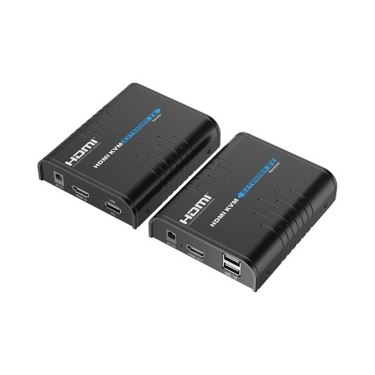 TT373KVM4.0|Kit extensor KVM (HDMI y USB) hasta 120 metros / Resoluci??n 1080P @ 60 Hz / Soporta STP y UTP CAT6 /  Soporta Switch Gigabit para control KVM m??ltiple / Soporta hasta 253 receptores / Transmite el Video y Controla tu DVR v?¡a USB