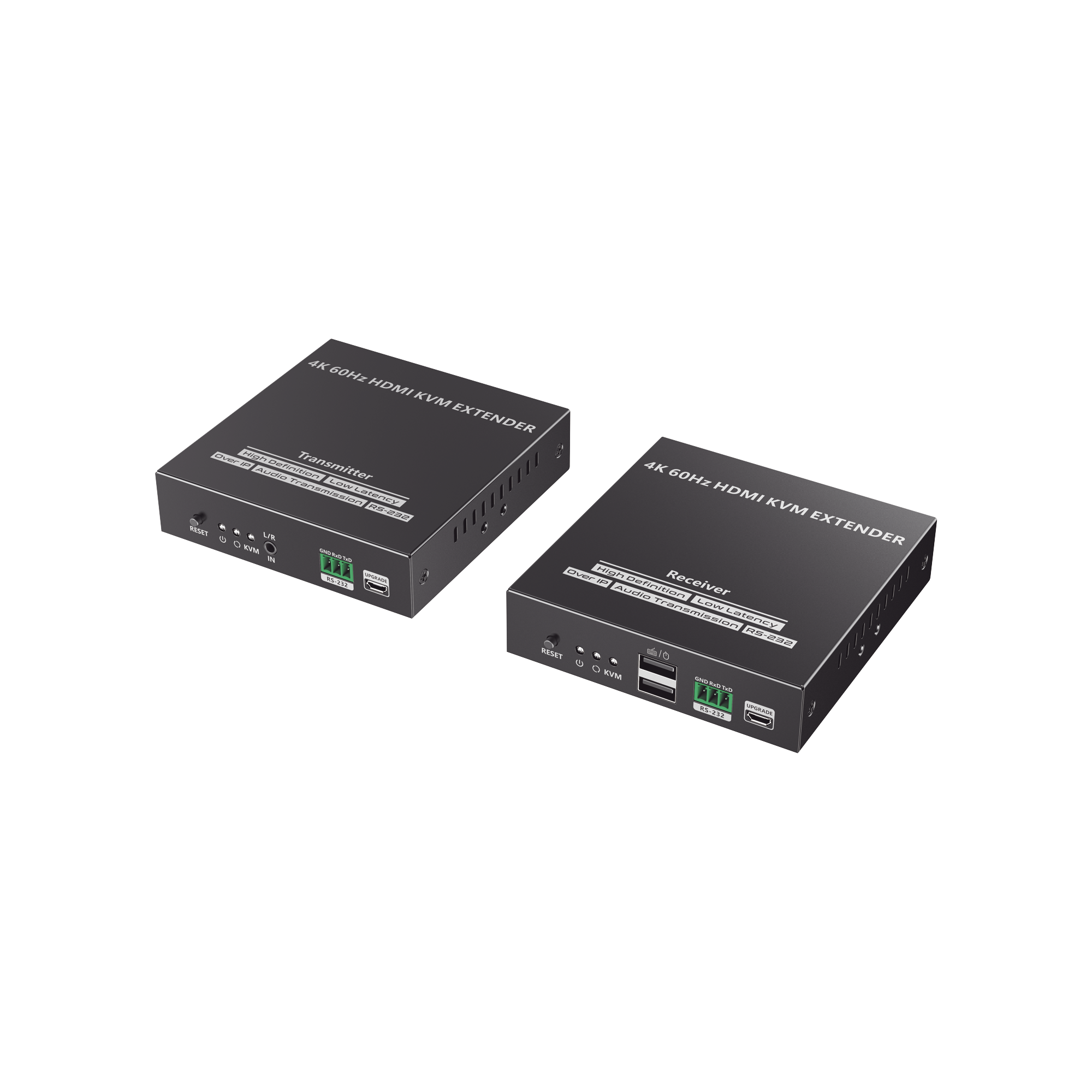 TT582KVM|Kit Extensor KVM (HDMI y USB) hasta 120 metros | Transmite el Video y Controla tu DVR vía USB a distancia | Soporta resolución 4K @60Hz | Cat 6, 6a y 7 | Salida Loop en el Tx para visualización local