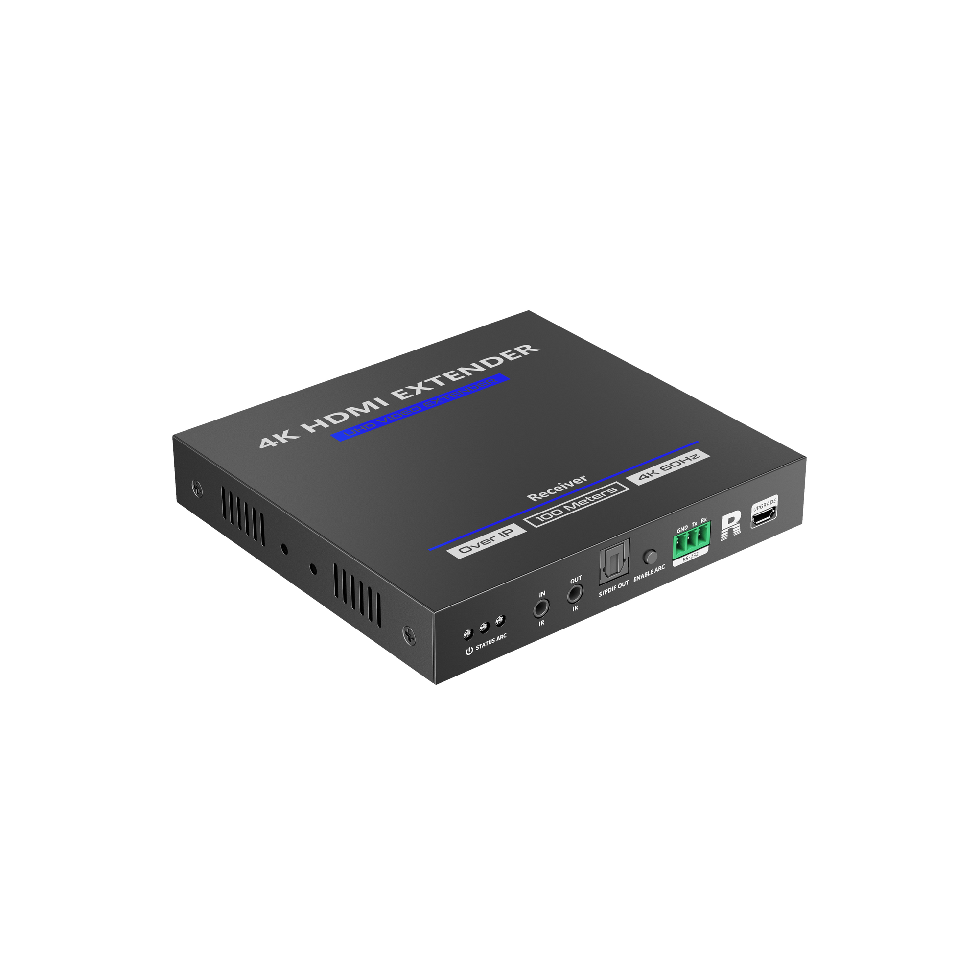 TT592RX|Receptor Compatible para Kits TT592 / Resolución 4K@60Hz / Cat 5e/6 / Distancia de 100 m / IPCOLOR / Control IR /  Cero Latencia / Compatible con Switch Gigabit.