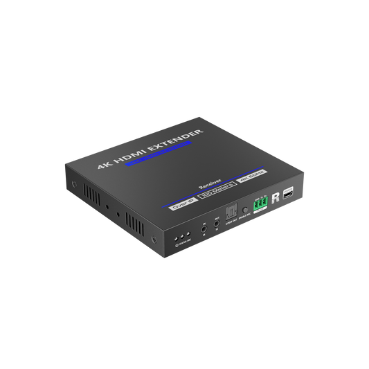 TT592RX|Receptor Compatible para Kits TT592 / Resolución 4K@60Hz / Cat 5e/6 / Distancia de 100 m / IPCOLOR / Control IR /  Cero Latencia / Compatible con Switch Gigabit.