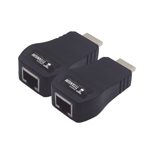 TTHDMI2RJ|Kit Extensor 25m convertidor Señal HDMI a UTP (Cat5e/Cat 6)  / Calidad PREMIUM