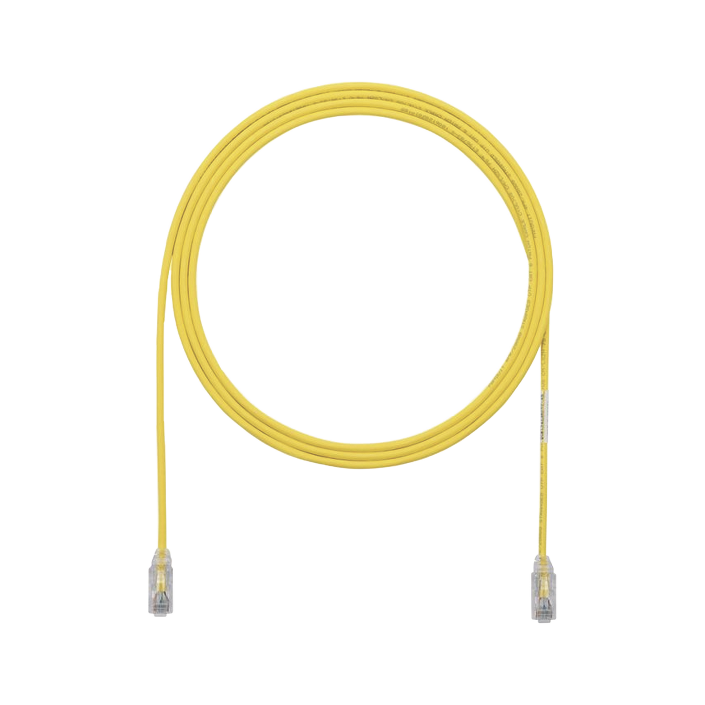 UTP28X7YL|Cable de Parcheo UTP Cat6A, CM/LSZH, Diámetro Reducido (28AWG), Color Amarillo, 7ft