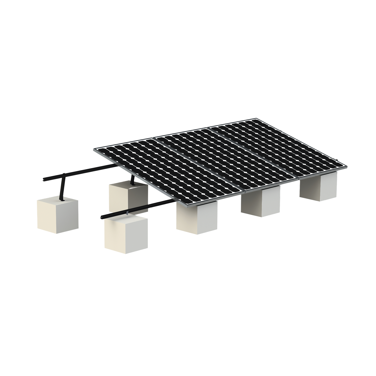 VEKTOR8BLK|Montaje para Panel Solar, Riel "8" de 5400mm para M??dulos con Espesor de 30-35mm, Velocidad de Viento M?íx. 136km/h (20?? a 45??) Con Anodizado Negro