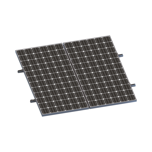 VEKTORMINIKIT1X2|Kit De Minirieles Para Panel Solar Arreglo 1X2 Para Instalación Plano En Lámina
