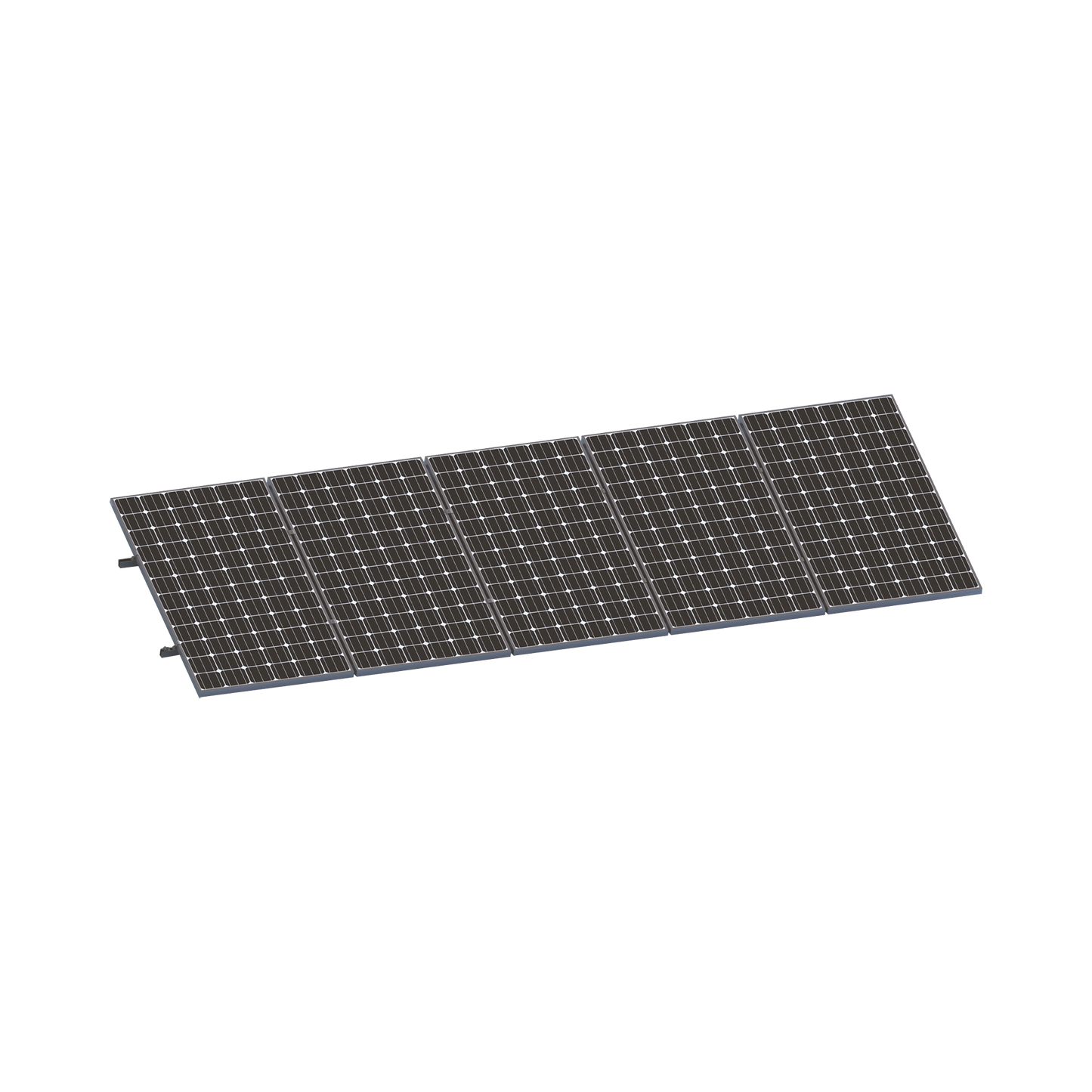 VEKTORMINIKIT1X5|Kit De Minirieles Para Panel Solar Arreglo 1X5 Para Instalación Plano En Lámina