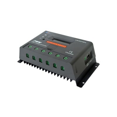 VS-3024-BN|Controlador Solar de Carga y Descarga PWM 12/24V 30A con Display, Parámetros Configurables