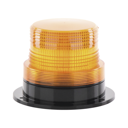 X127A|Burbuja Brillante de Larga Vida ?Ütil, con 8 LEDs Color Ambar, Domo Ambar, 110 Vca