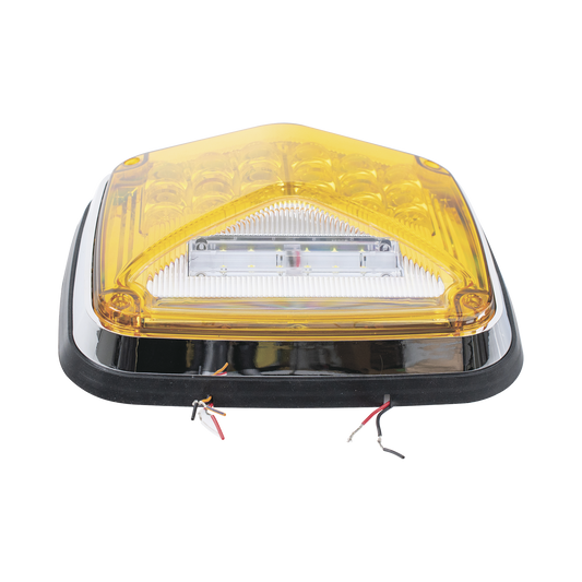 XLTE1755A|Luz de Advertencia de 8 X 6", Color ?ümbar, Con Luz de Trabajo clara, Ideal para Ambulancias