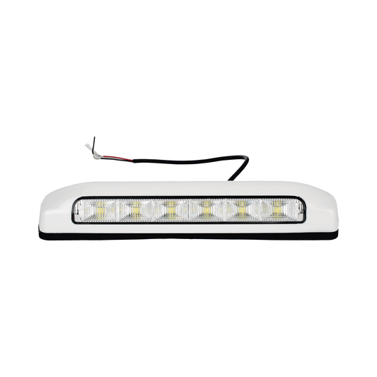 XLTE2205W|Luz de Escena, 6 LED, IP67, con bisel color blanco, Ideal para Ambulancias y Vehiculos de trabajo