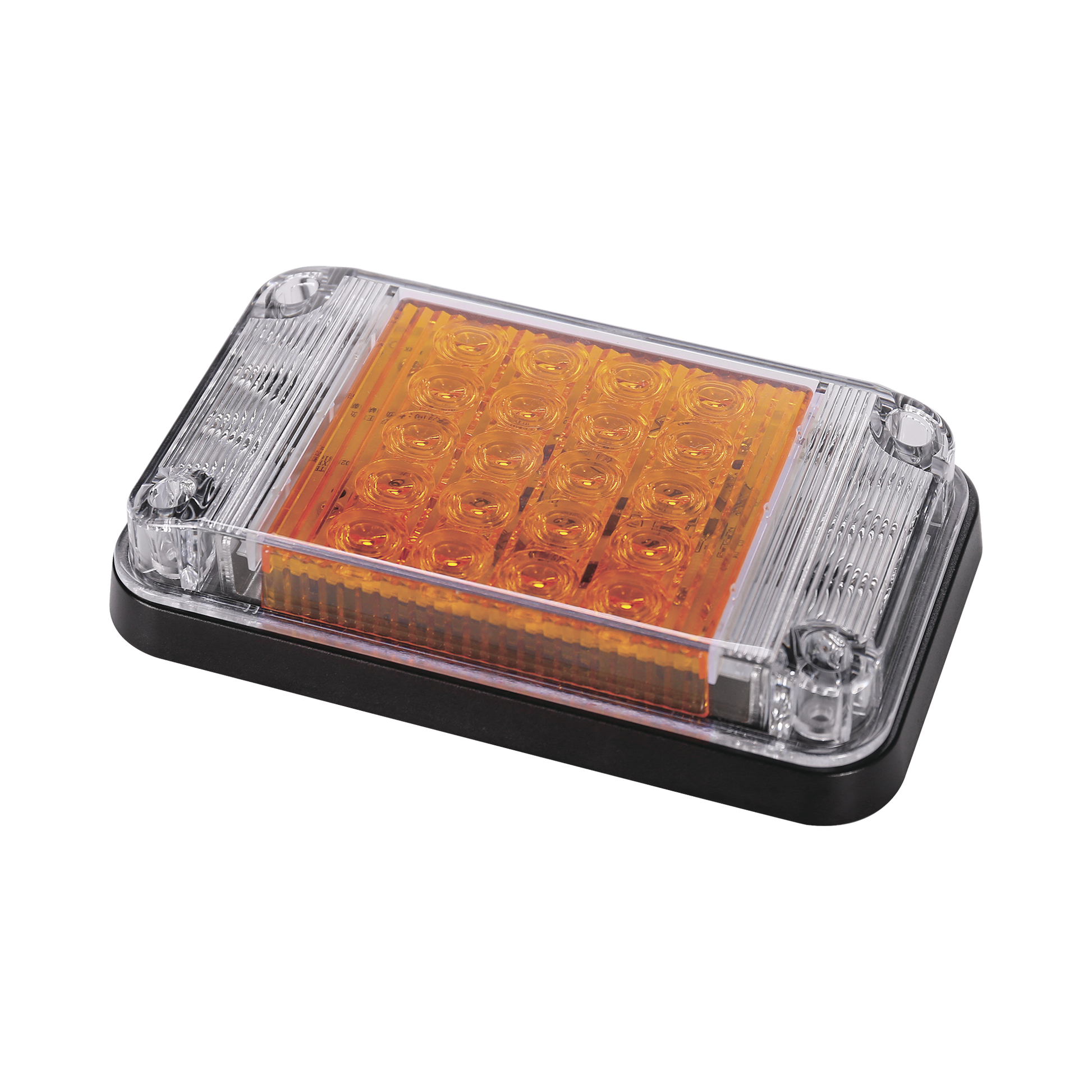 XLTE2345A|Luz de Advertencia de 7X4", Color ?ümbar, Con Luces de Trabajo, Ideal para Ambulancias