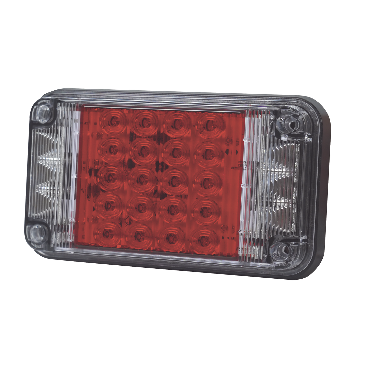 XLTE2345R|Luz de Advertencia de 7X4", Color Rojo, Con Luces de Trabajo, Ideal para Ambulancias