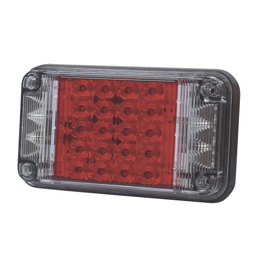 XLTE2345R|Luz de Advertencia de 7X4", Color Rojo, Con Luces de Trabajo, Ideal para Ambulancias