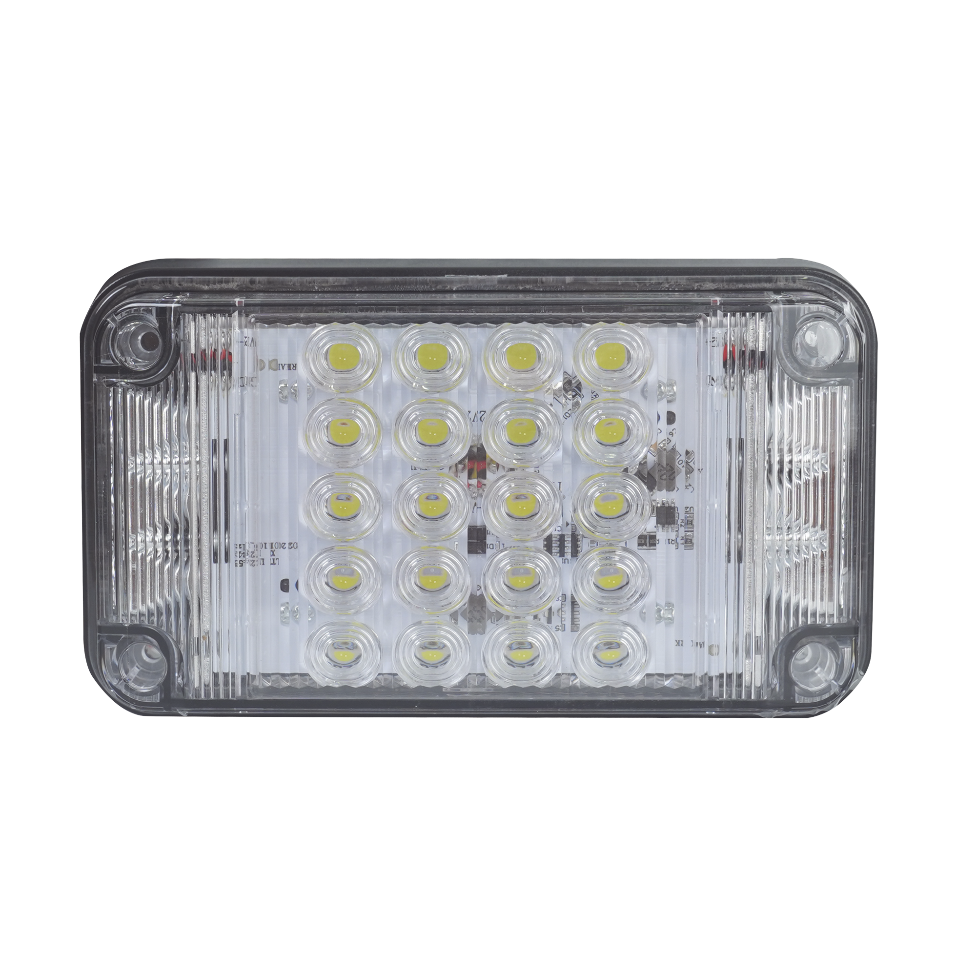 XLTE2345W|Luz de Advertencia de 7X4", Color Claro, Con Luces de Trabajo, Ideal para Ambulancias