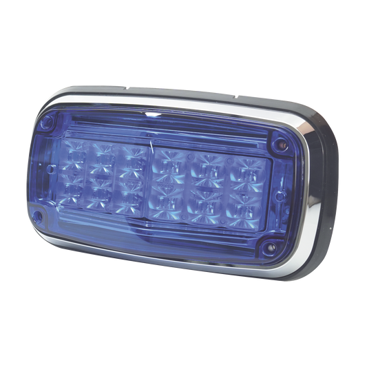 XT1885B|Luz de advertencia 8 X 4", Color Azul, IP67, SAE, Ideal para Ambulancias