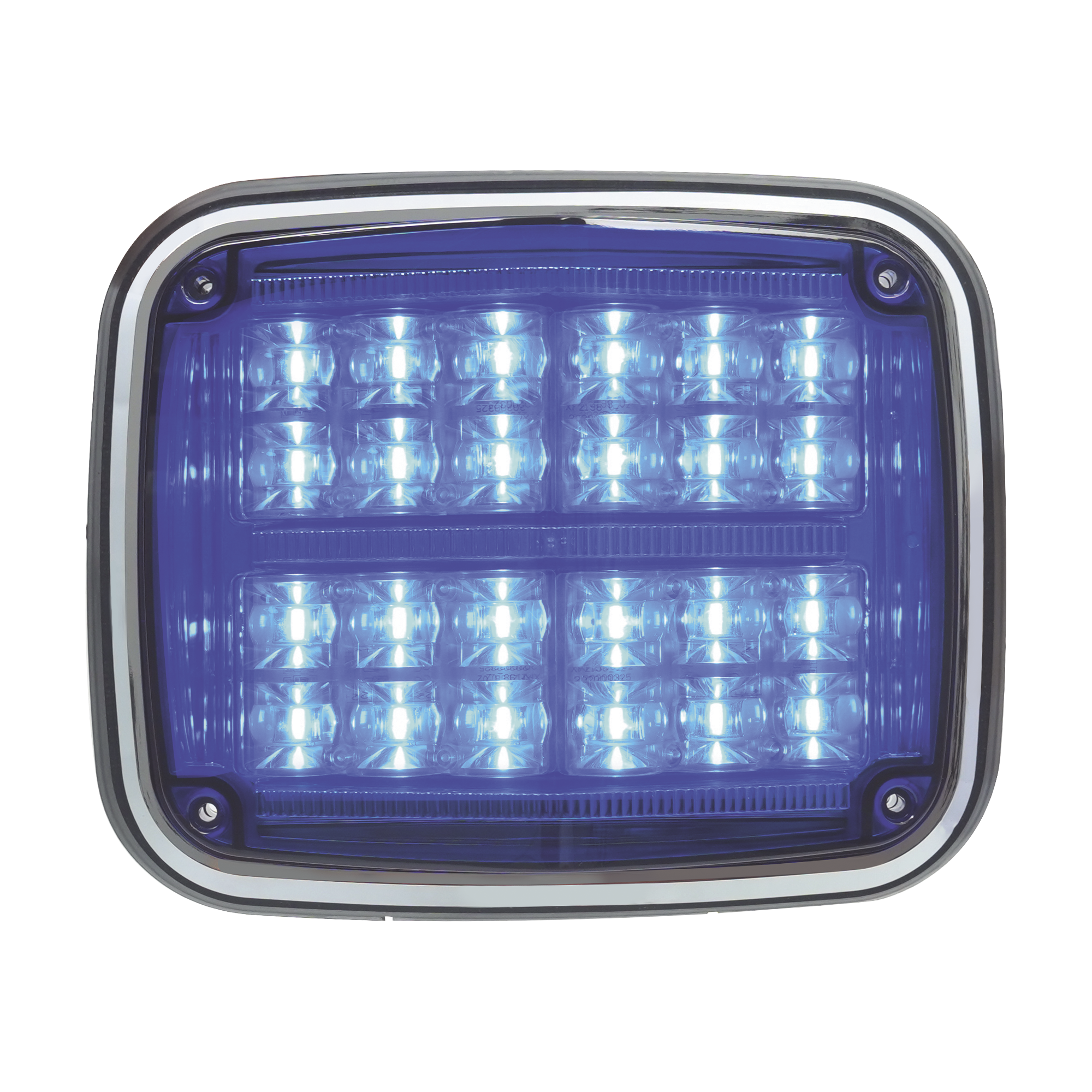 XT1895B|Luz de advertencia de 8 X 6", Color Azul, SAE,  IP67, Ideal para Ambulancias