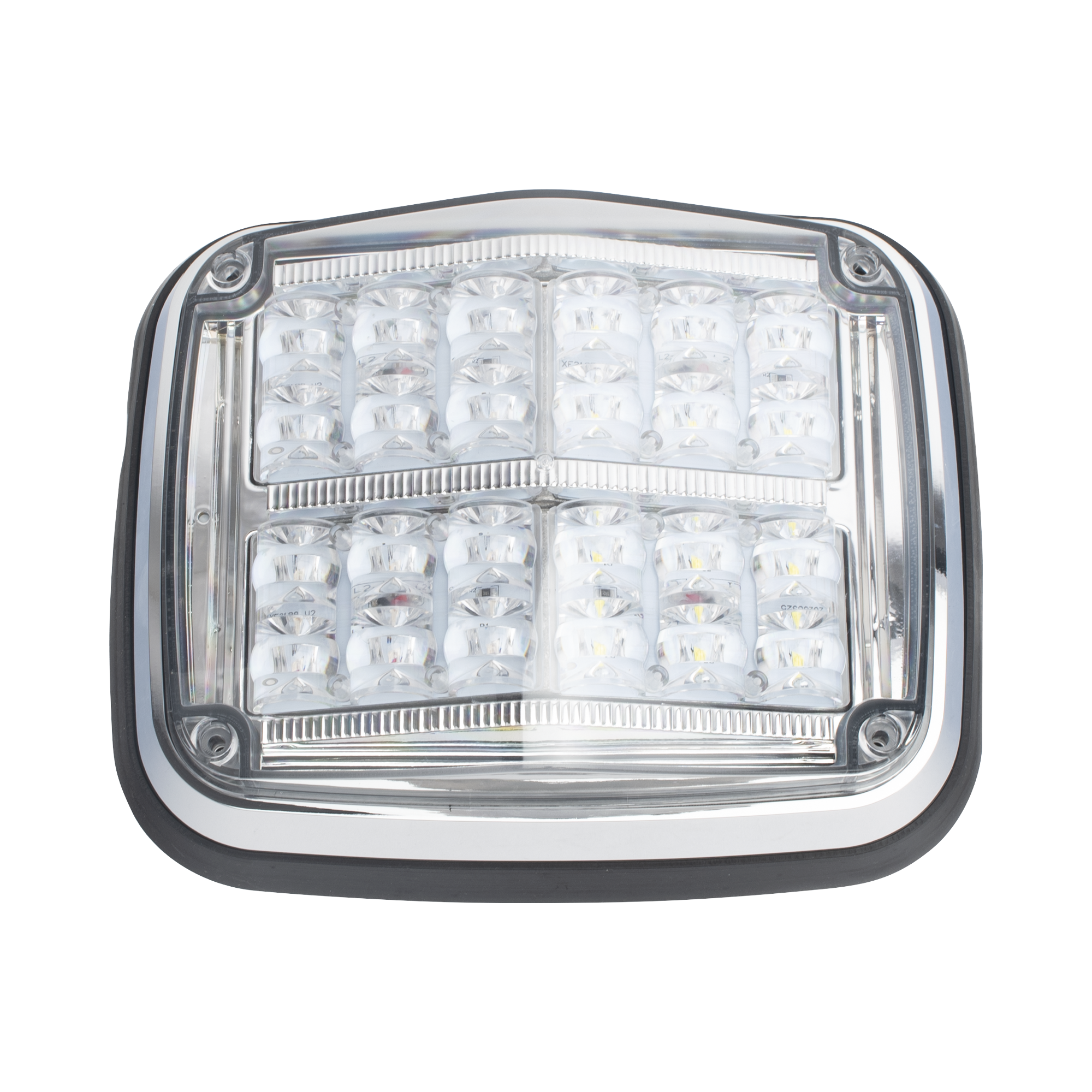 XT1895RW|Luz de advertencia de 8 X 6", Color Rojo / Claro, SAE,  IP67, Ideal para Ambulancias