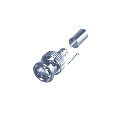 RFB-1707-Q|Conector BNC Macho de Anillo Plegable para Cable RG-6, Níquel/ Oro/ Teflón.