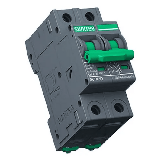 SL7N63C25/2P|Protección Térmica/ Interruptor 2P, 25 A,  Corriente Directa  800 Vcc para Aplicación Fotovoltaica Montaje Riel DIN