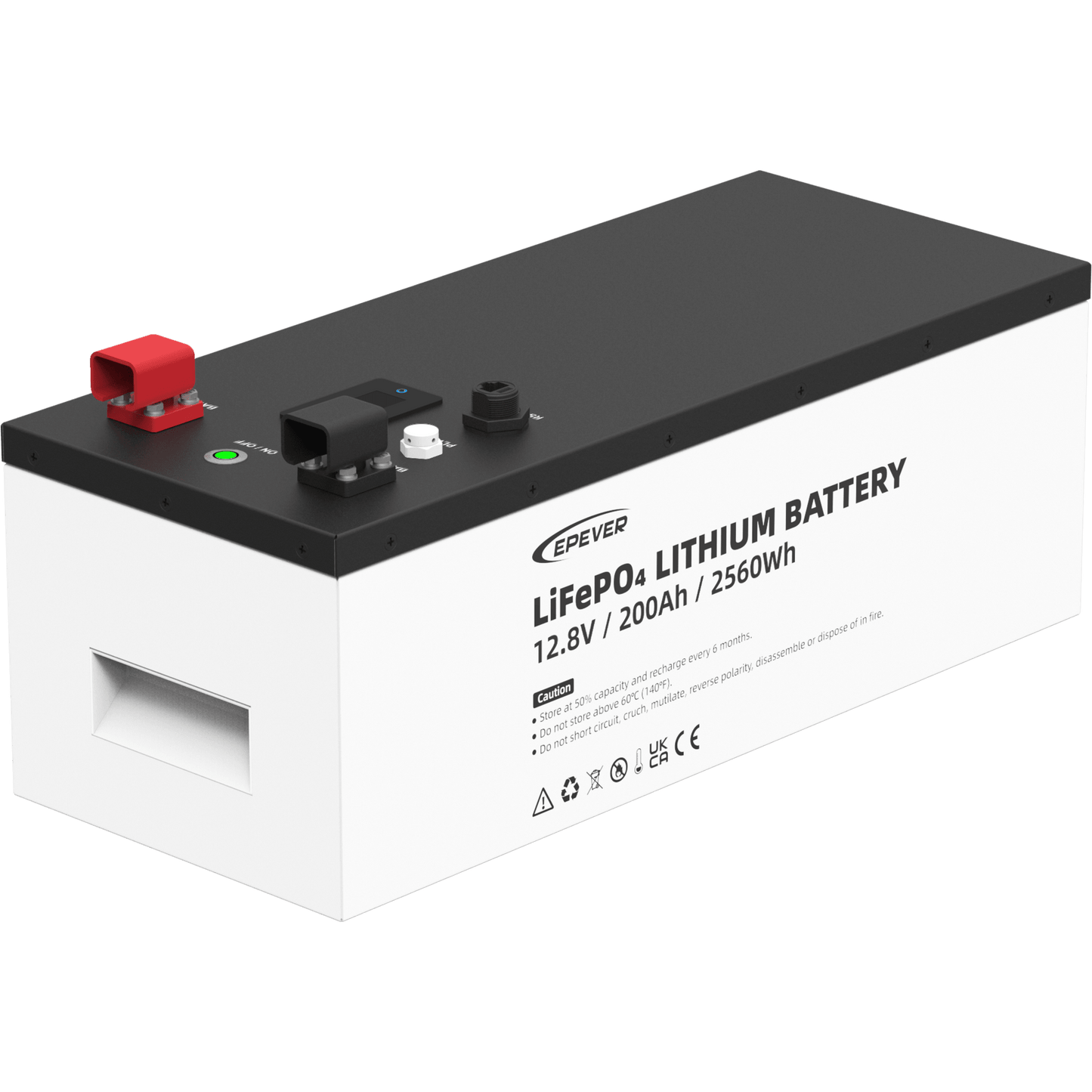 LFP200EP128V2|Batería de litio LiFeO4 12.8Vcc, 200Ah, 2.56Kwh, Pantalla LCD para Monitoreo Local, Carcasa Metálica